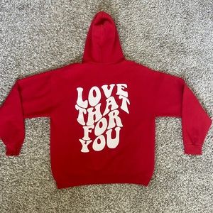 Semispoiled "Love that for You" oversized hoodie